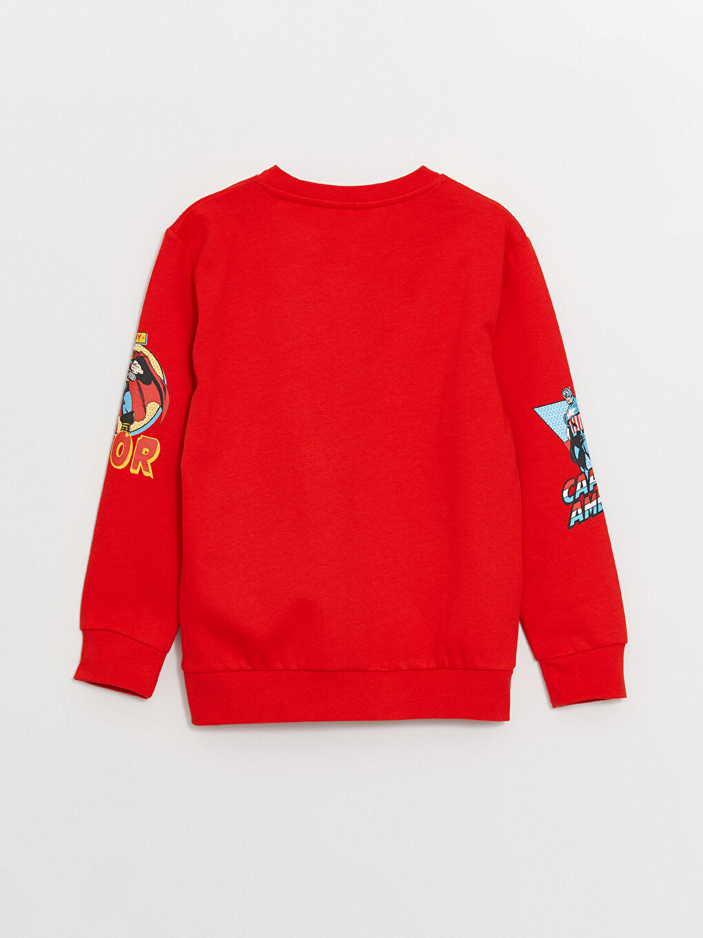 Crew Neck Marvel Printed Long Sleeve Boy's Sweatshirt