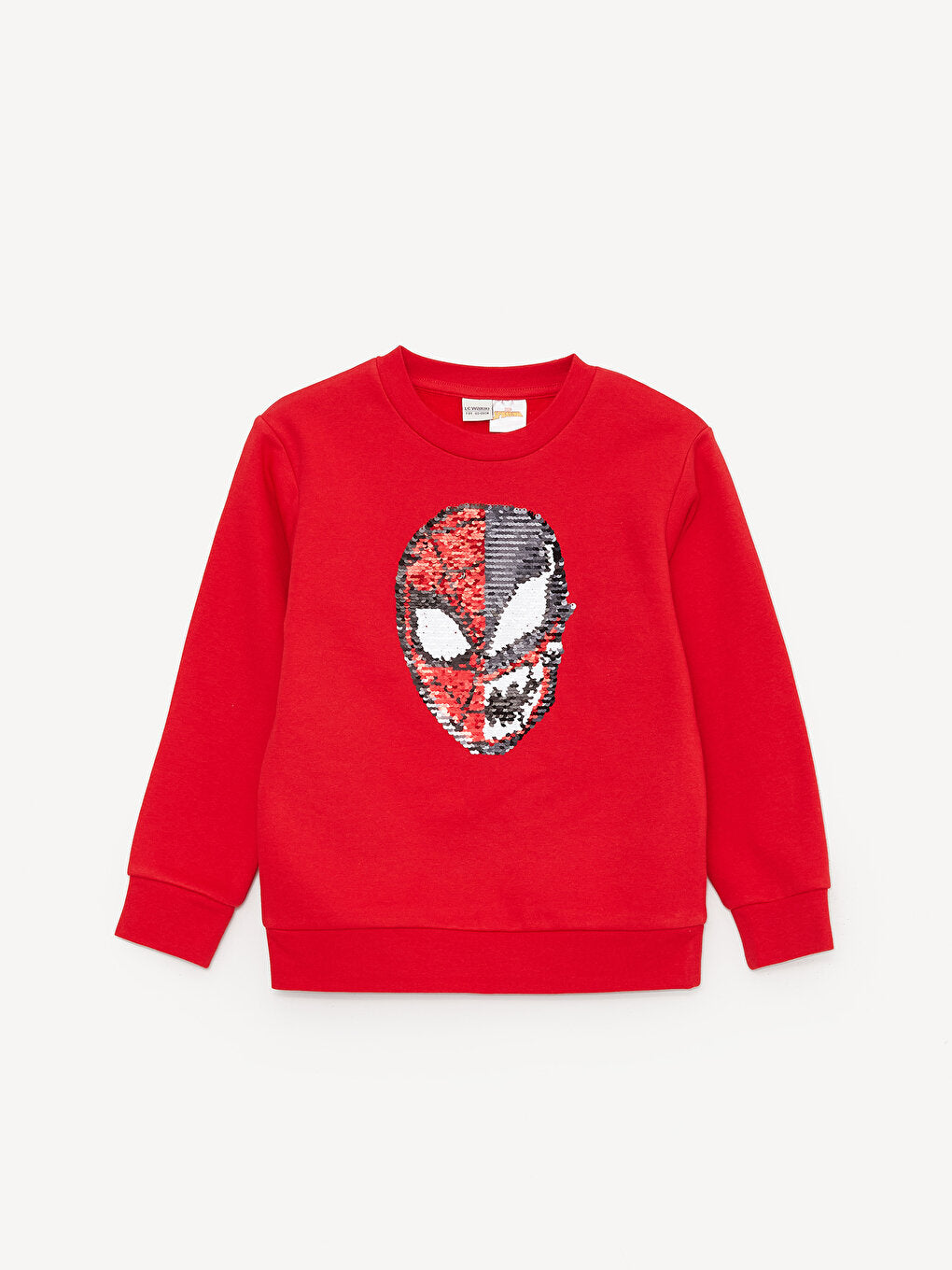 Crew Neck Spiderman Reversible Sequined Long Sleeve Boy's Sweatshirt