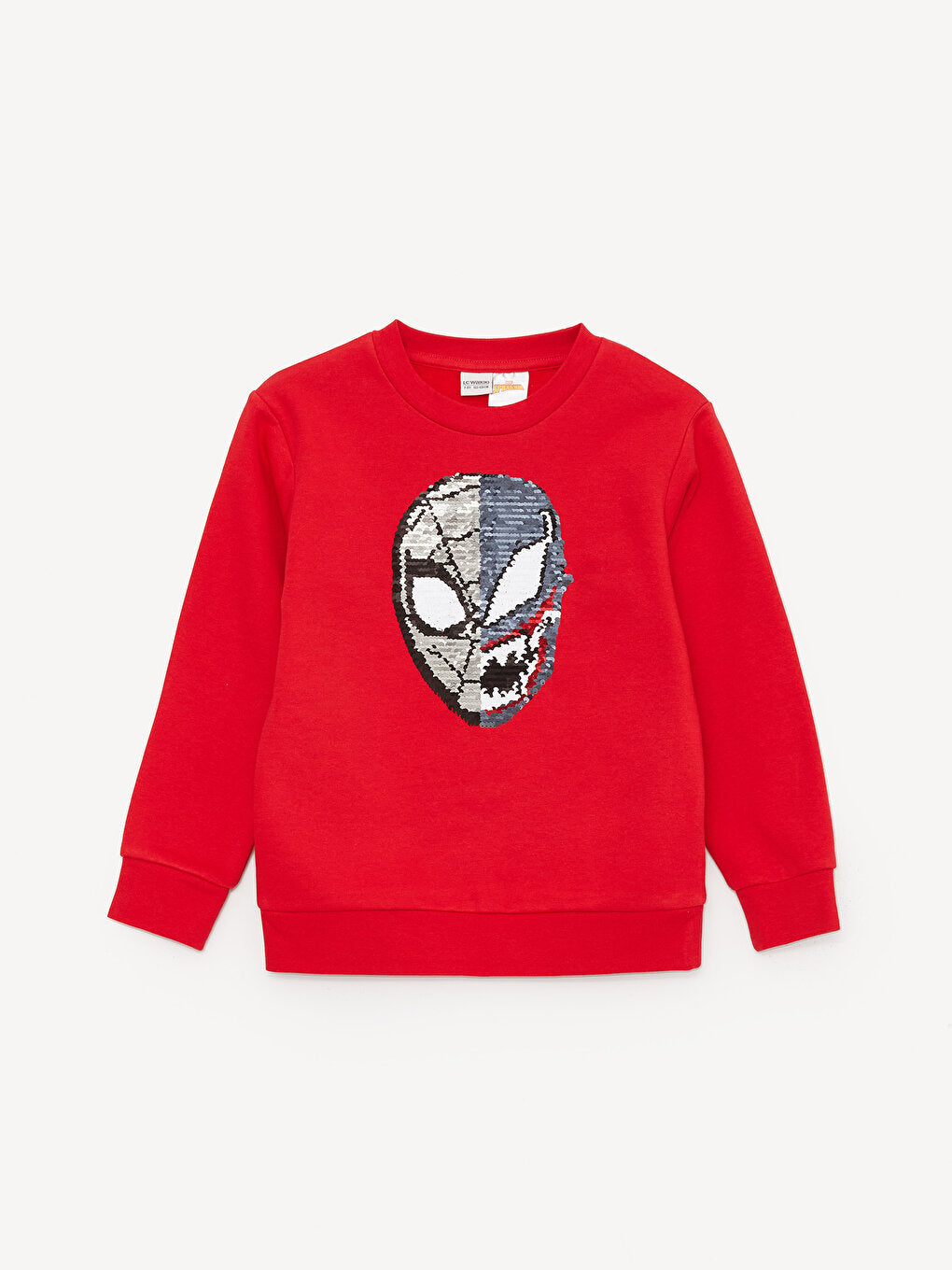 Crew Neck Spiderman Reversible Sequined Long Sleeve Boy's Sweatshirt