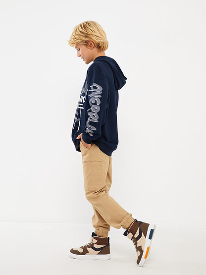 Boys' Cargo Jogger Pants with Elastic Waist