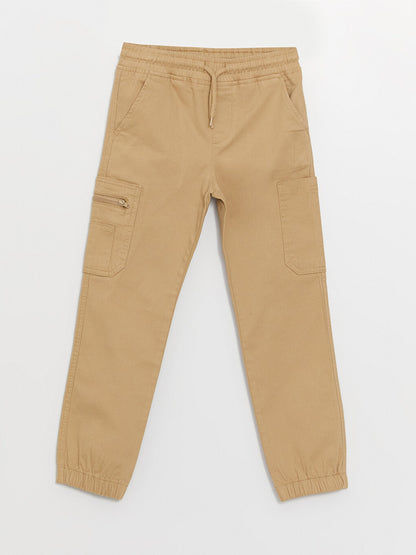 Boys' Cargo Jogger Pants with Elastic Waist