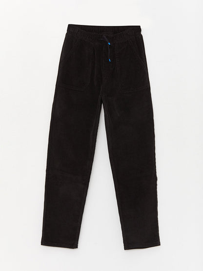 Comfortable Boy's Velvet Trousers with Elastic Waist