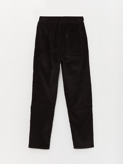 Comfortable Boy's Velvet Trousers with Elastic Waist