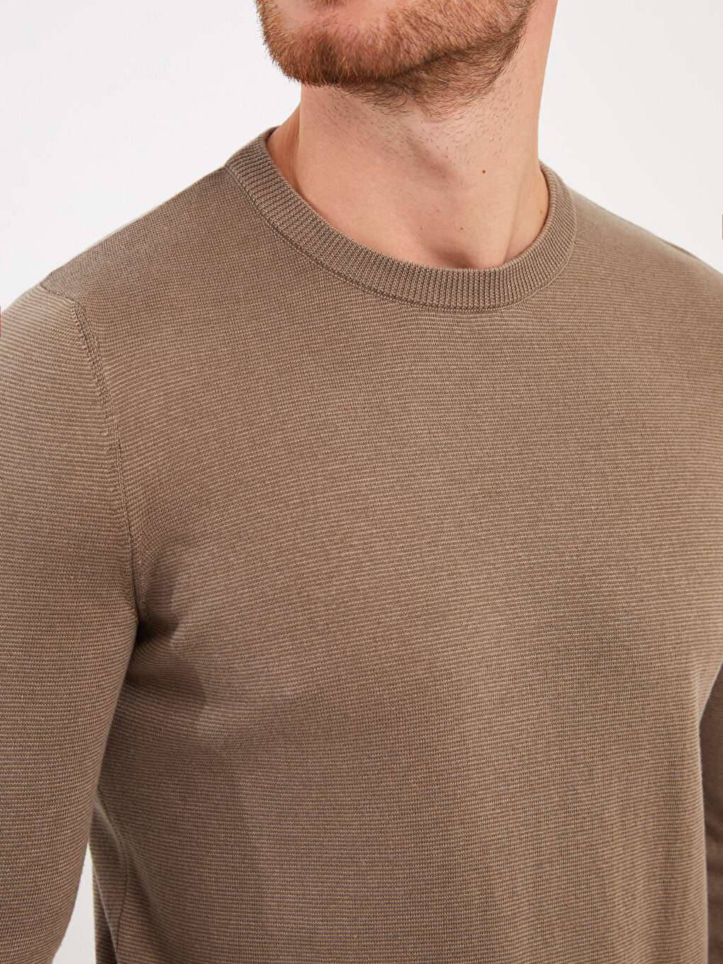 Crew Neck Long Sleeve Men's Knitwear Sweater