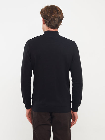 Turtleneck Long Sleeve Men's Knitwear Sweater