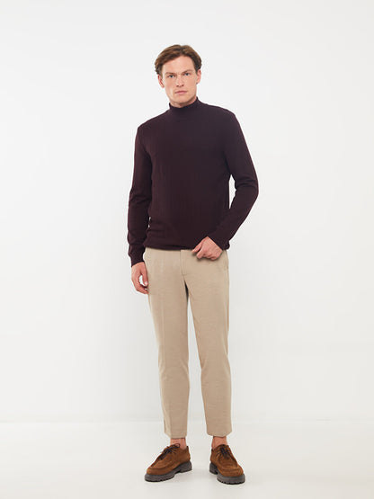 Turtleneck Long Sleeve Men's Knitwear Sweater