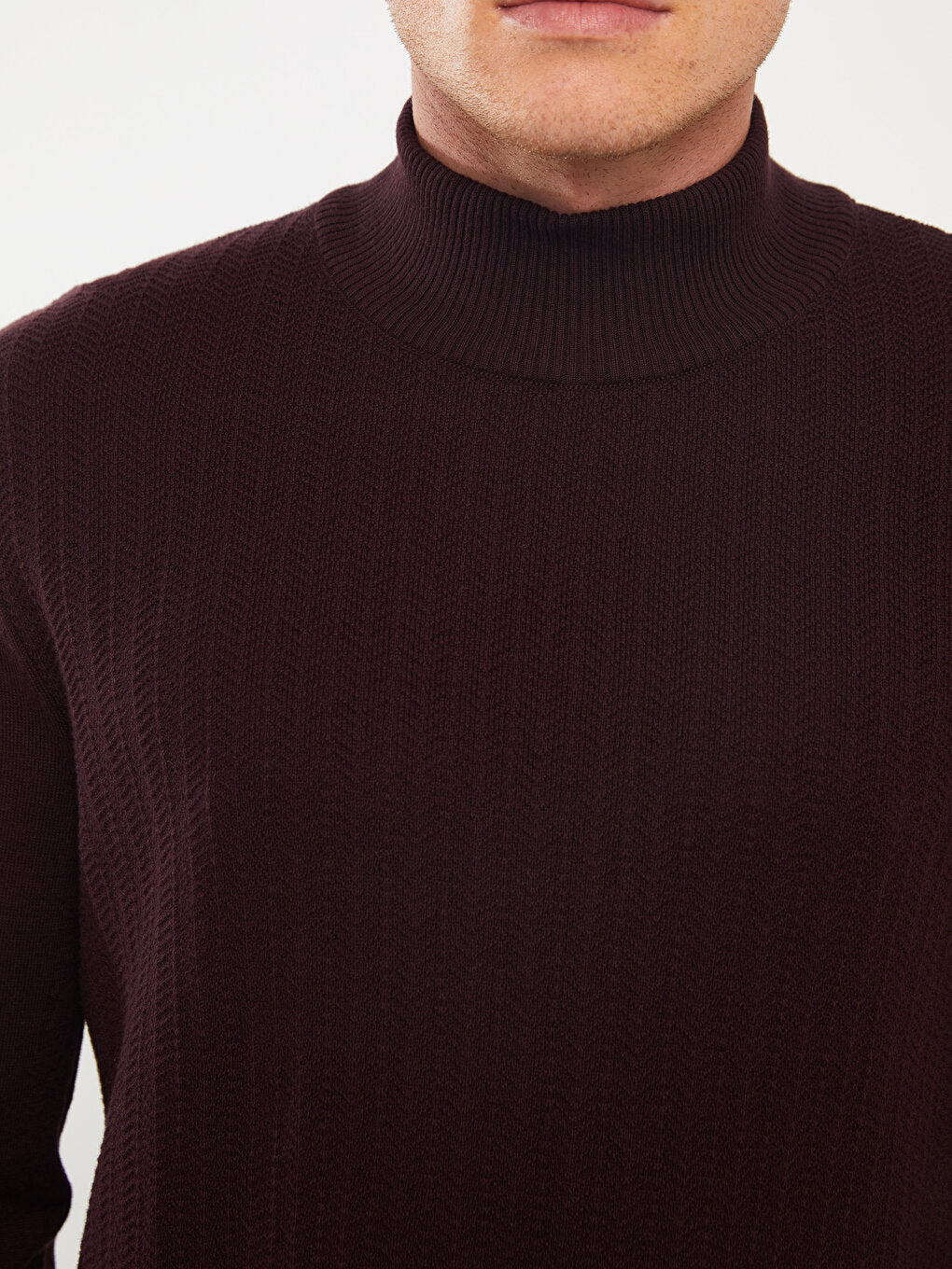 Turtleneck Long Sleeve Men's Knitwear Sweater