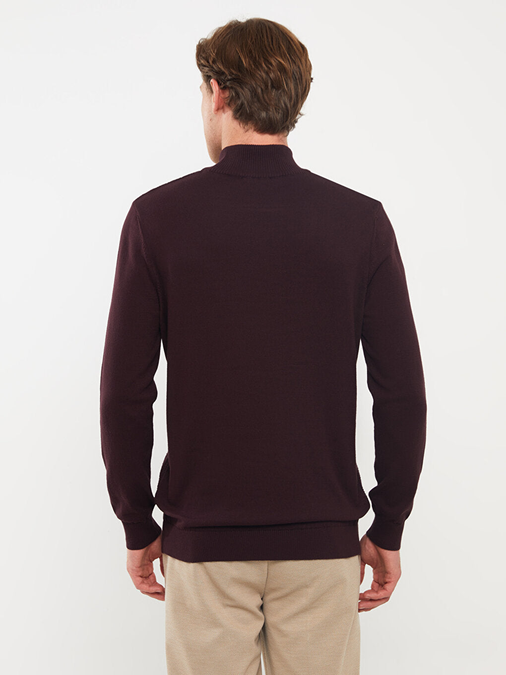 Turtleneck Long Sleeve Men's Knitwear Sweater