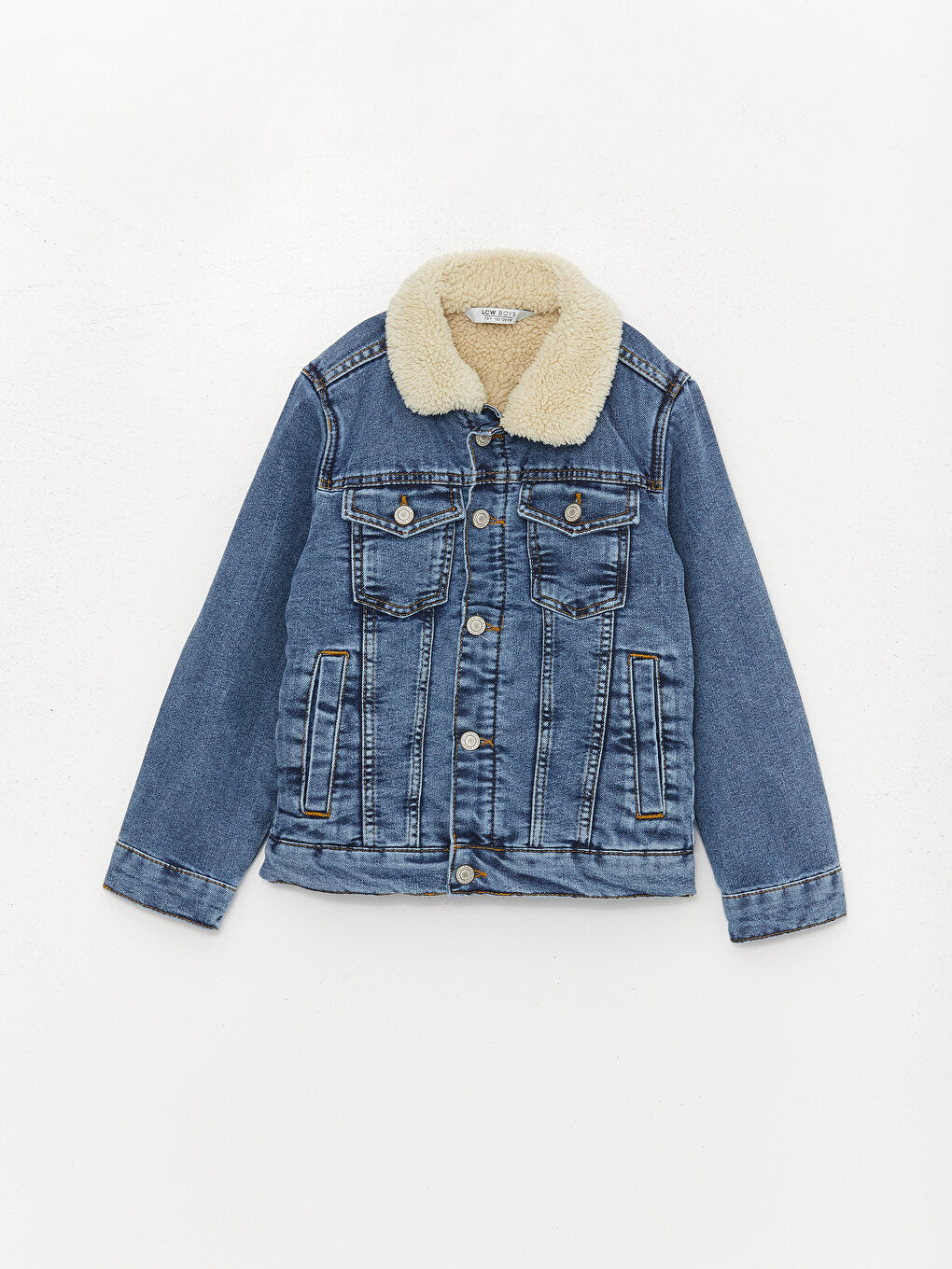 Fur Collar Boy Jean Jacket