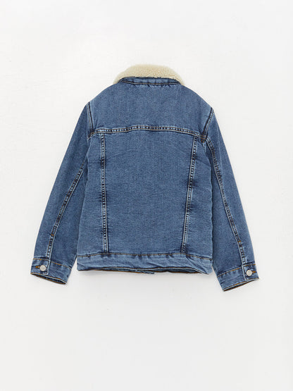 Fur Collar Boy Jean Jacket