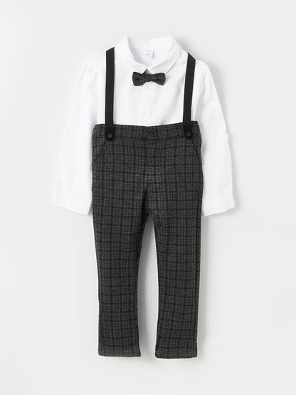 Plaid Patterned Baby Boy 3-Piece Set