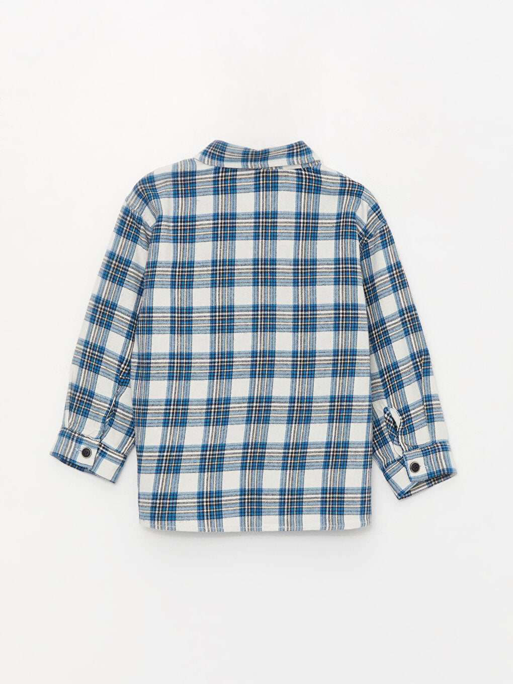 Long Sleeve Plaid Patterned Baby Boy Shirt and Jean Trousers 2-Piece Set