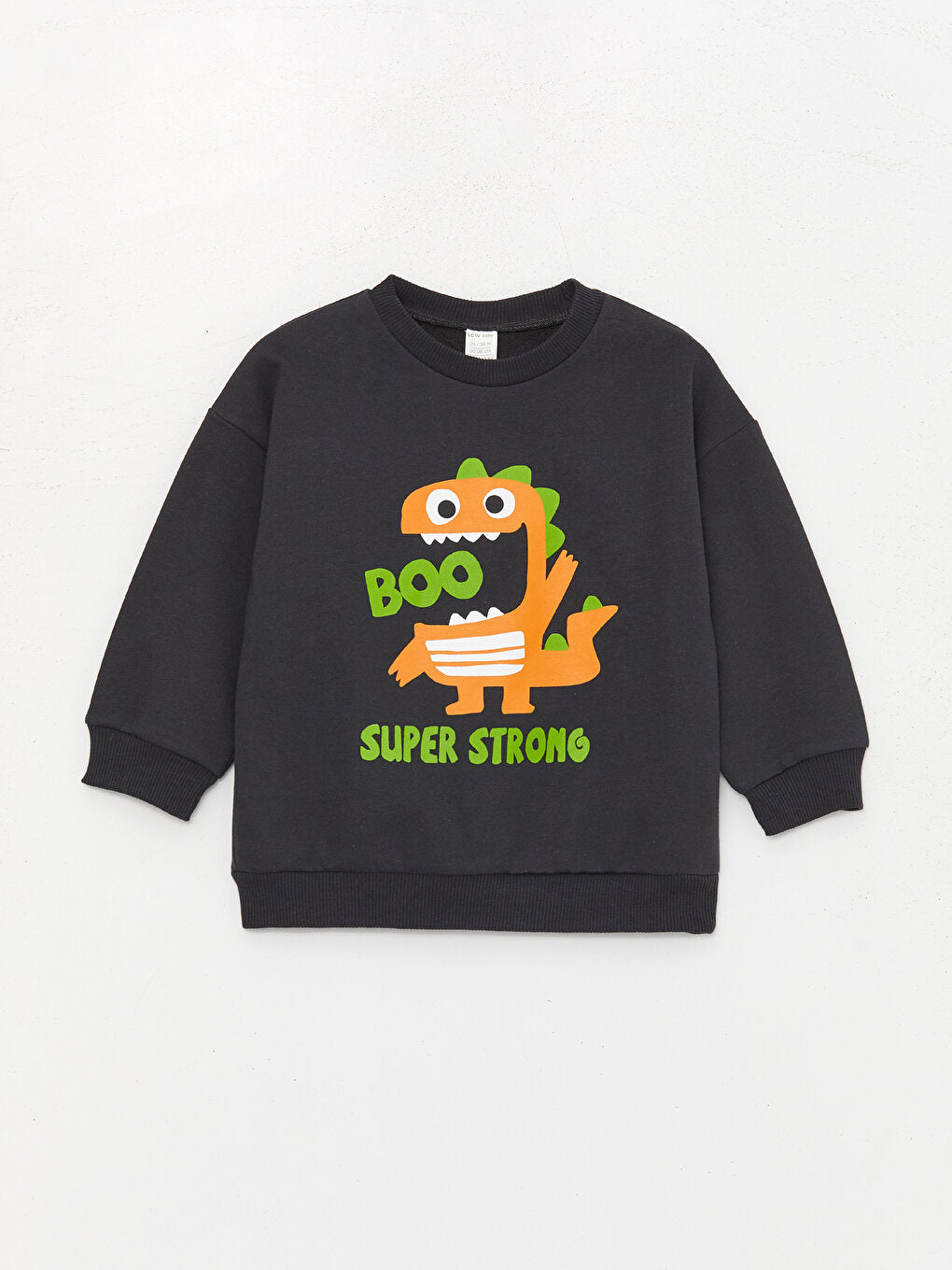 Crew Neck Long Sleeve Printed Baby Boy Sweatshirt and Trousers 2-Piece Set