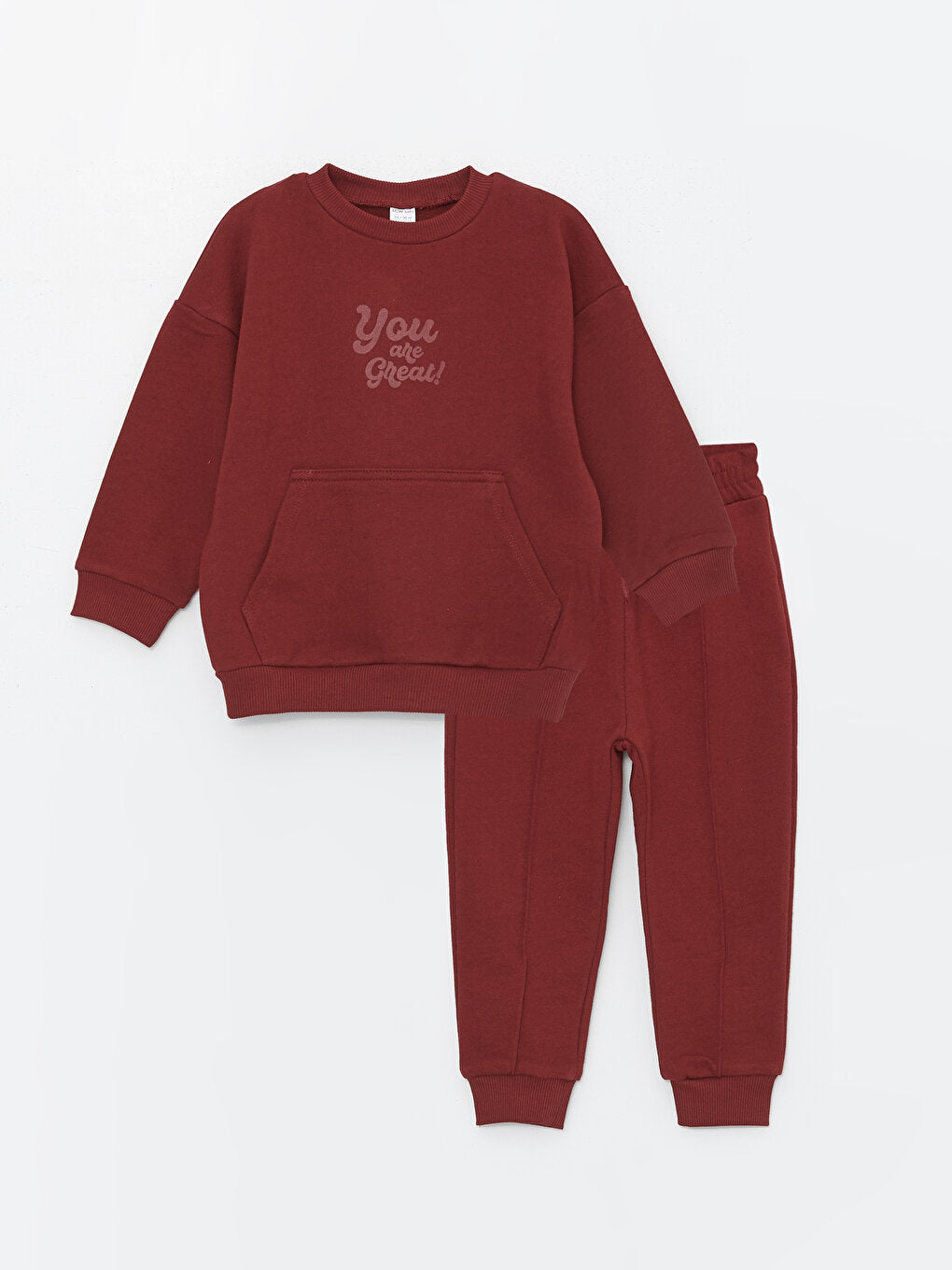 Crew Neck Long Sleeve Printed Baby Boy Sweatshirt and Sweatpants 2-Piece Set