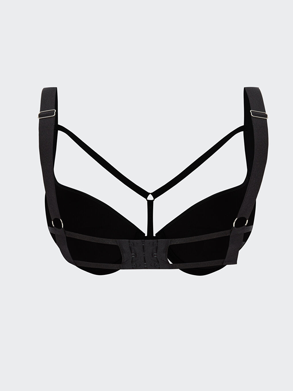 Underwire Padded Plain Leather Look T-Shirt Bra