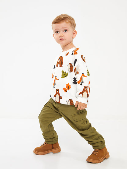 Baby Boy Cargo Pants with Elastic Waist