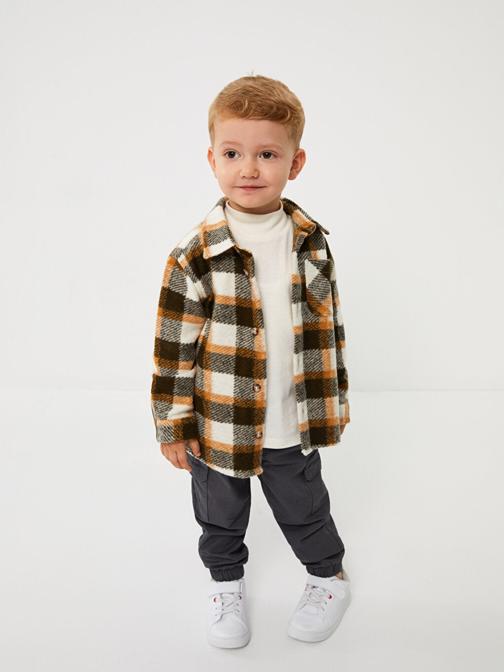 Baby Boy Cargo Pants with Elastic Waist