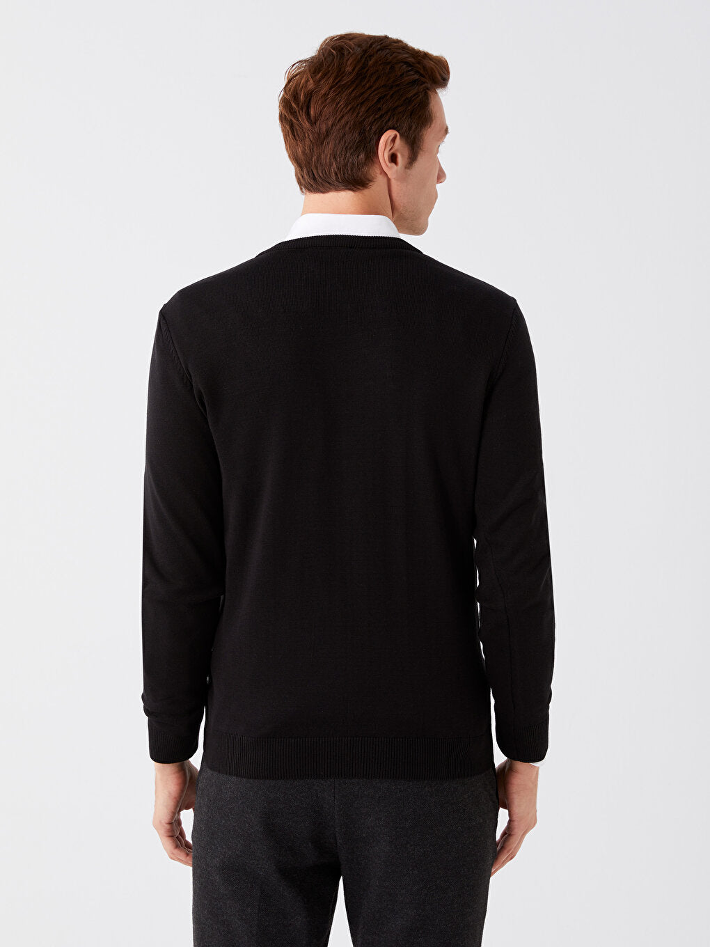 V-Neck Long Sleeve Men's Knitwear Sweater