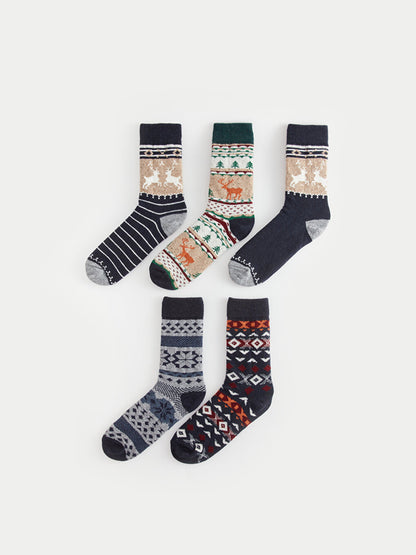 Patterned Men's Bamboo Socks 5-pack