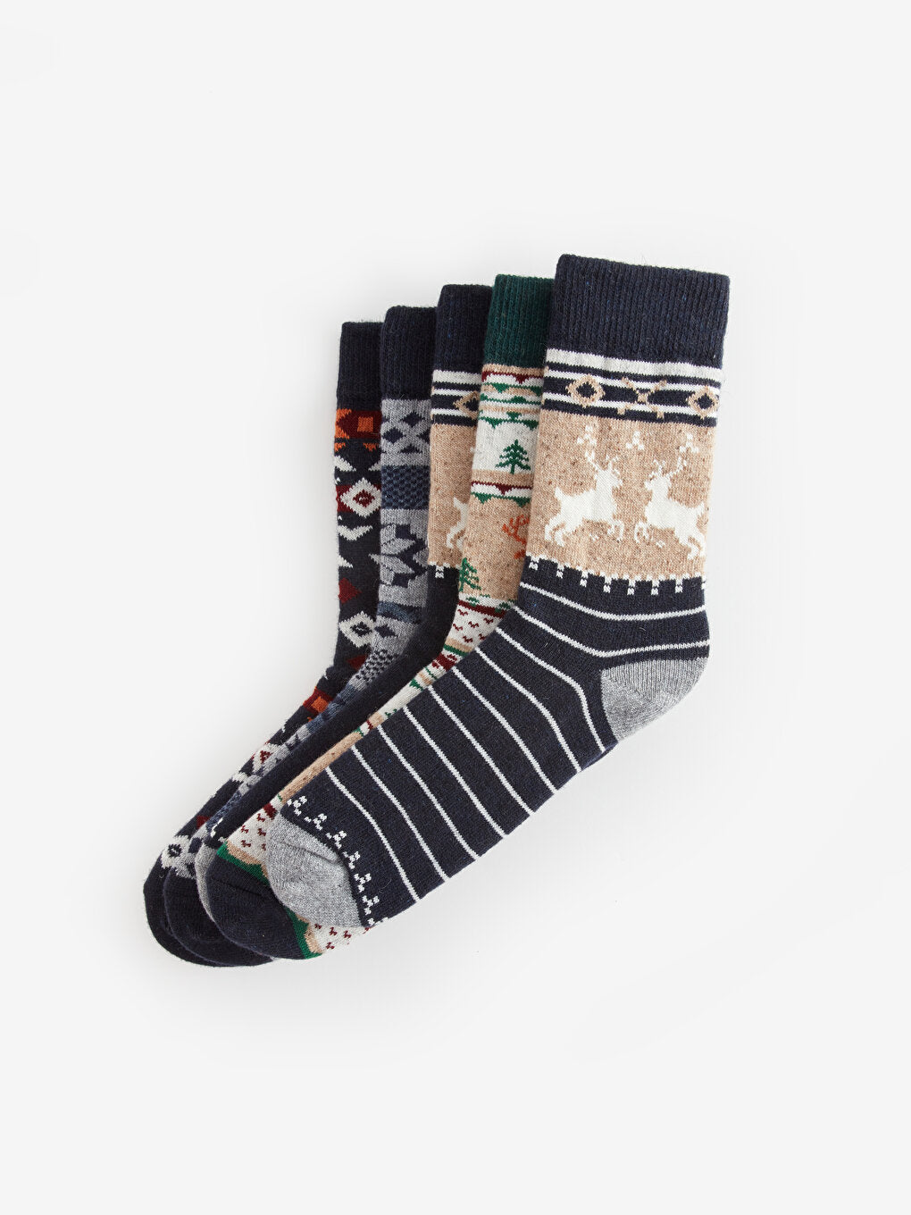 Patterned Men's Bamboo Socks 5-pack