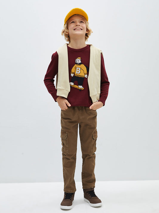 Boys' Cargo Pants with Elastic Waist