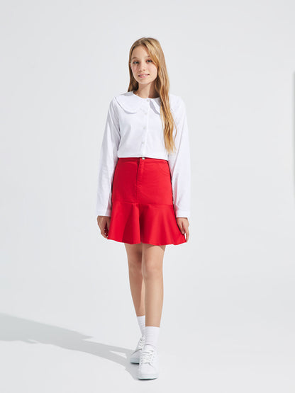 Basic Gabardine Girl's Skirt