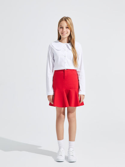 Basic Gabardine Girl's Skirt