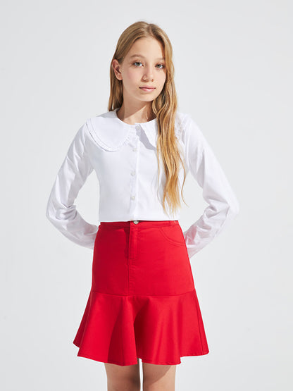 Basic Gabardine Girl's Skirt