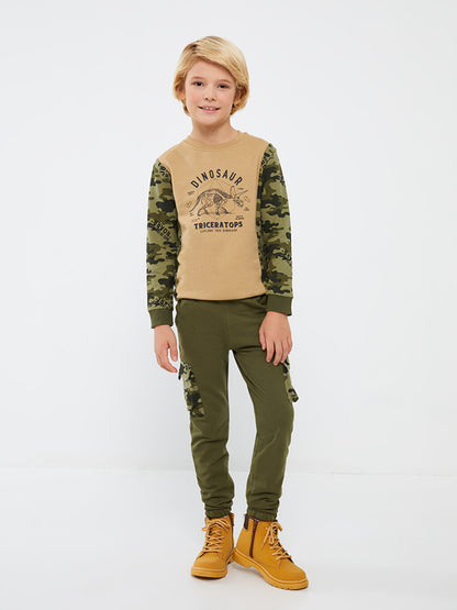 Boys' Cargo Sweatpants with Elastic Waist