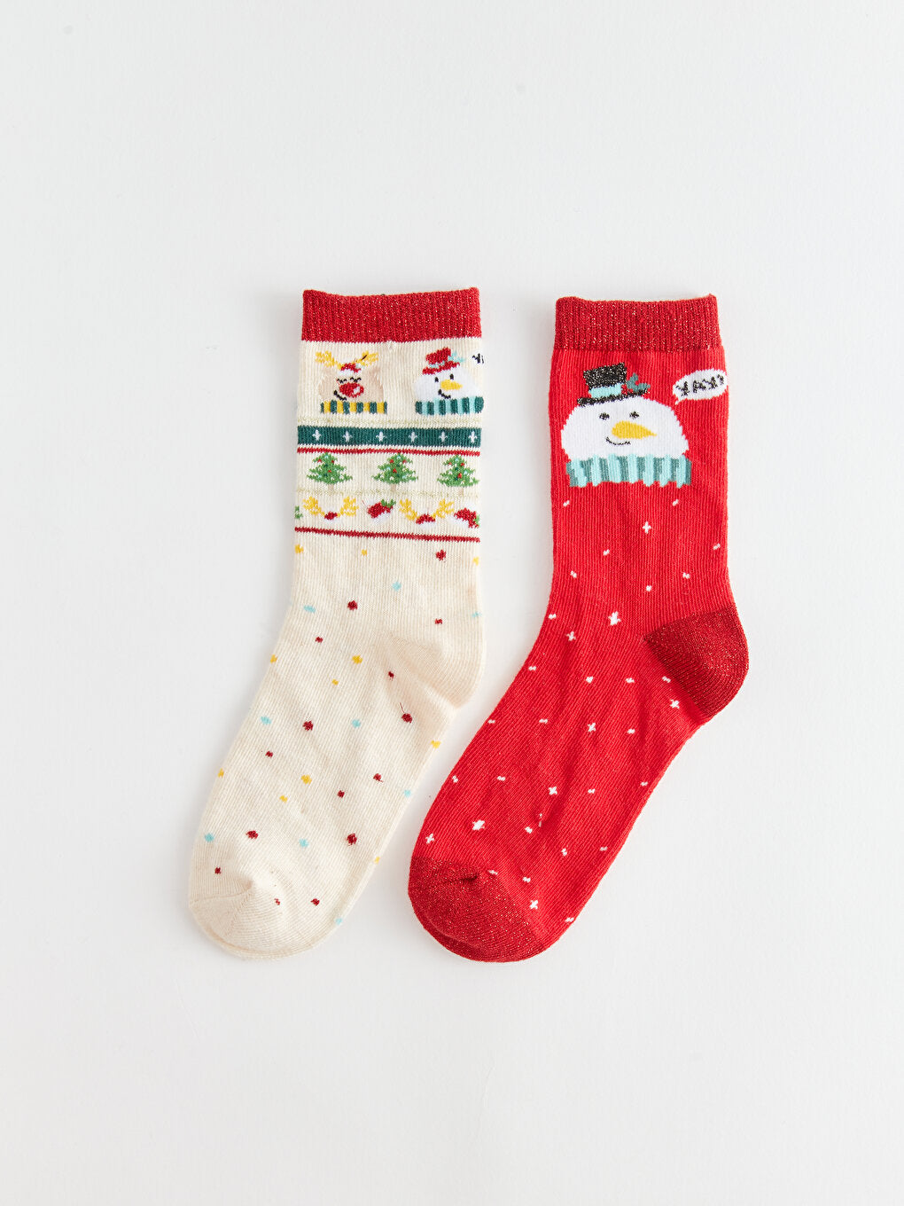 New Year's Themed Girl's Socks 2-pack