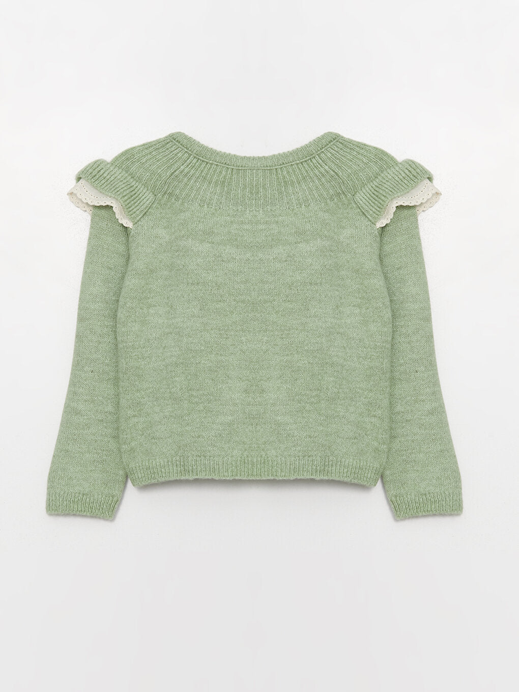 Crew Neck Long Sleeve Girl's Knitwear Sweater