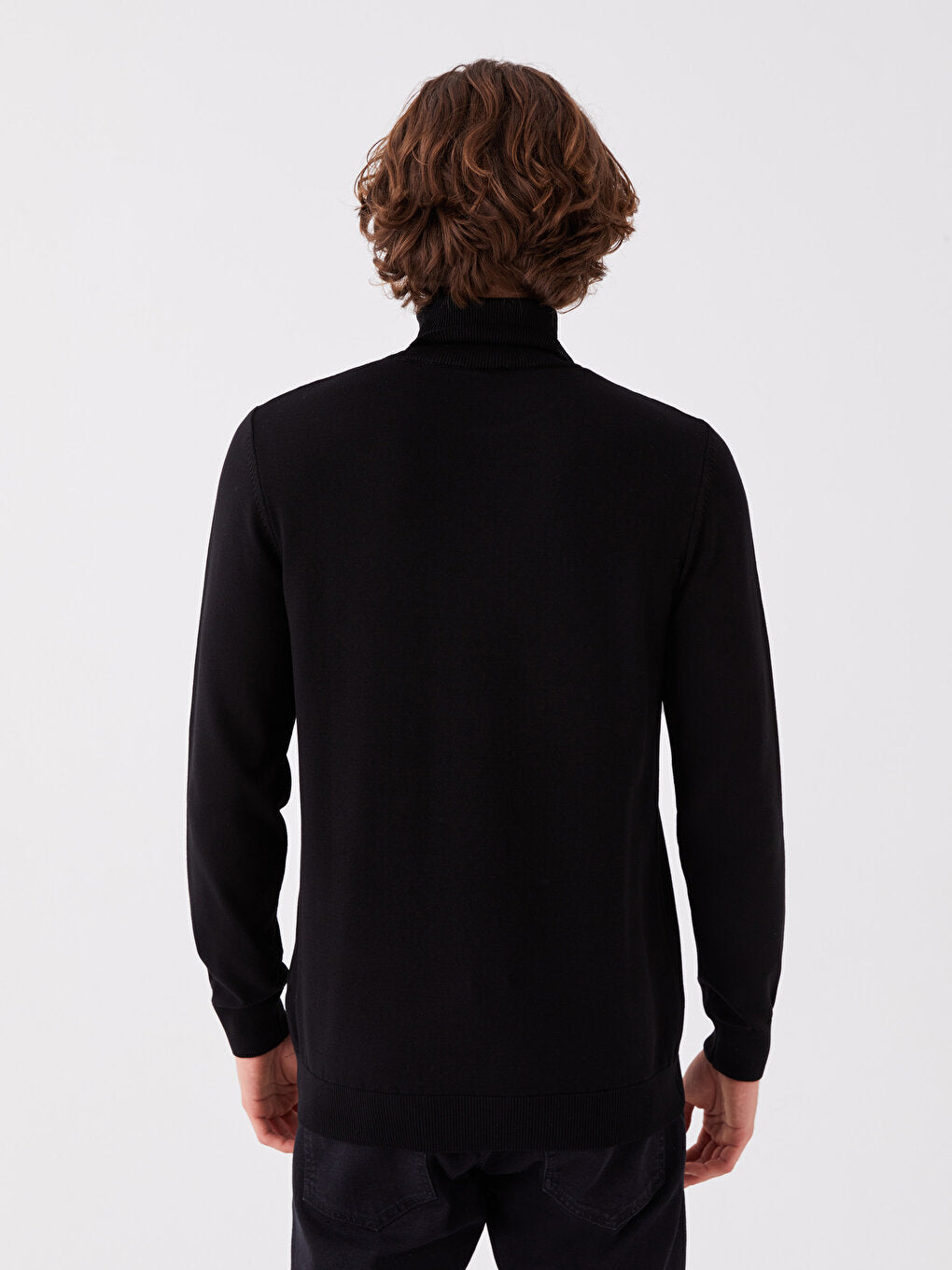 Turtleneck Long Sleeve Men's Knitwear Sweater