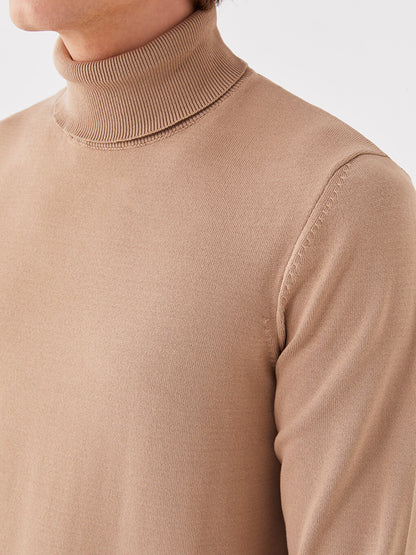 Turtleneck Long Sleeve Men's Knitwear Sweater