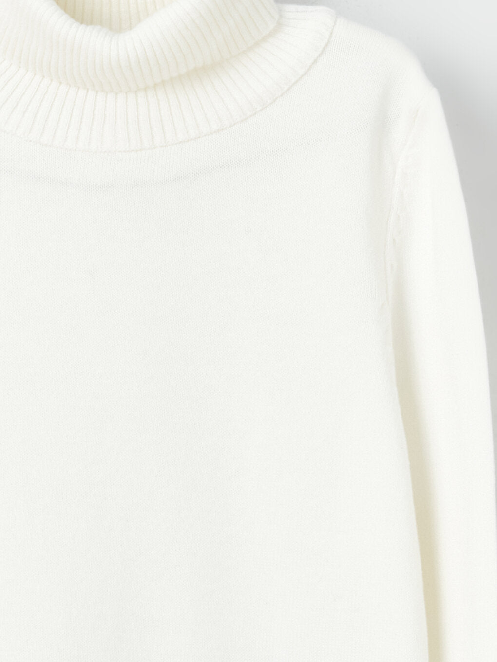 Turtleneck Basic Long Sleeve Girl's Knitwear Sweater