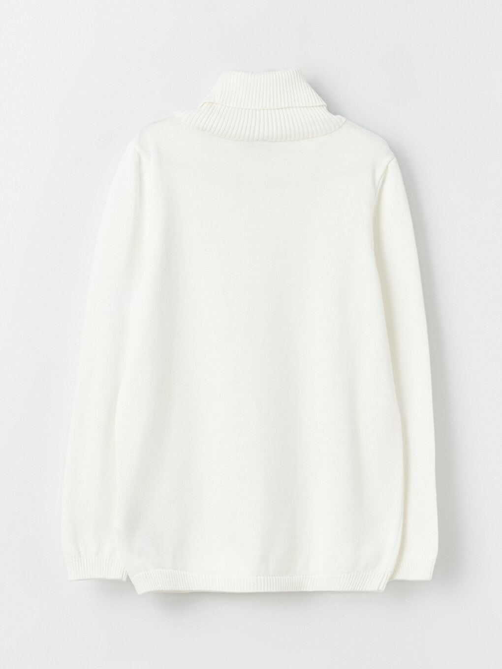 Turtleneck Basic Long Sleeve Girl's Knitwear Sweater