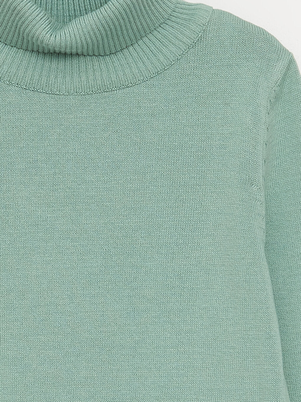 Turtleneck Basic Long Sleeve Girl's Knitwear Sweater