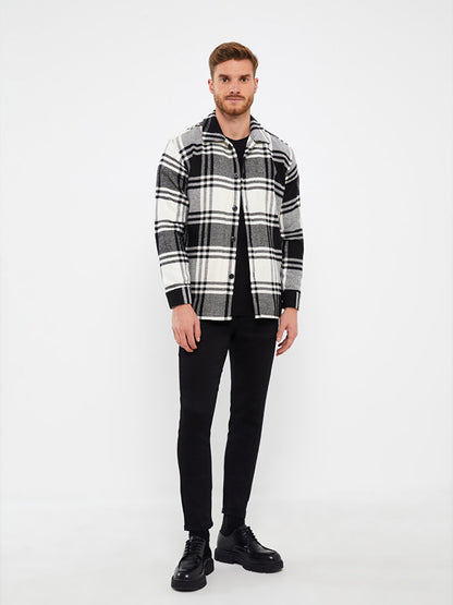 Regular Fit Long Sleeve Plaid Men's Lumberjack Shirt Jacket