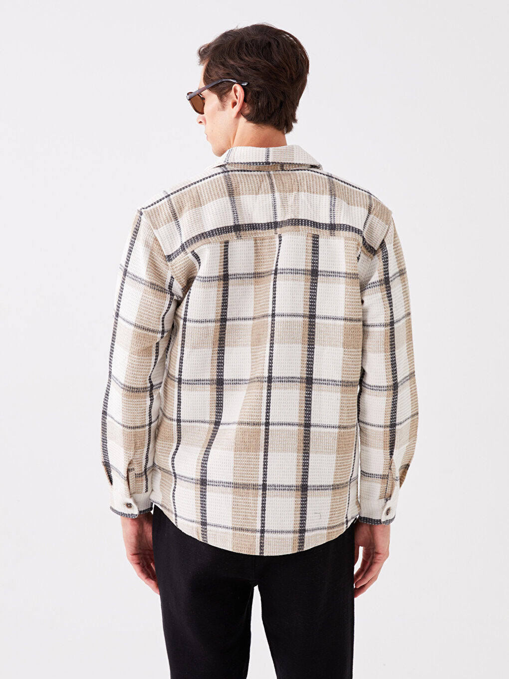 Regular Fit Long Sleeve Plaid Men's Lumberjack Shirt Jacket