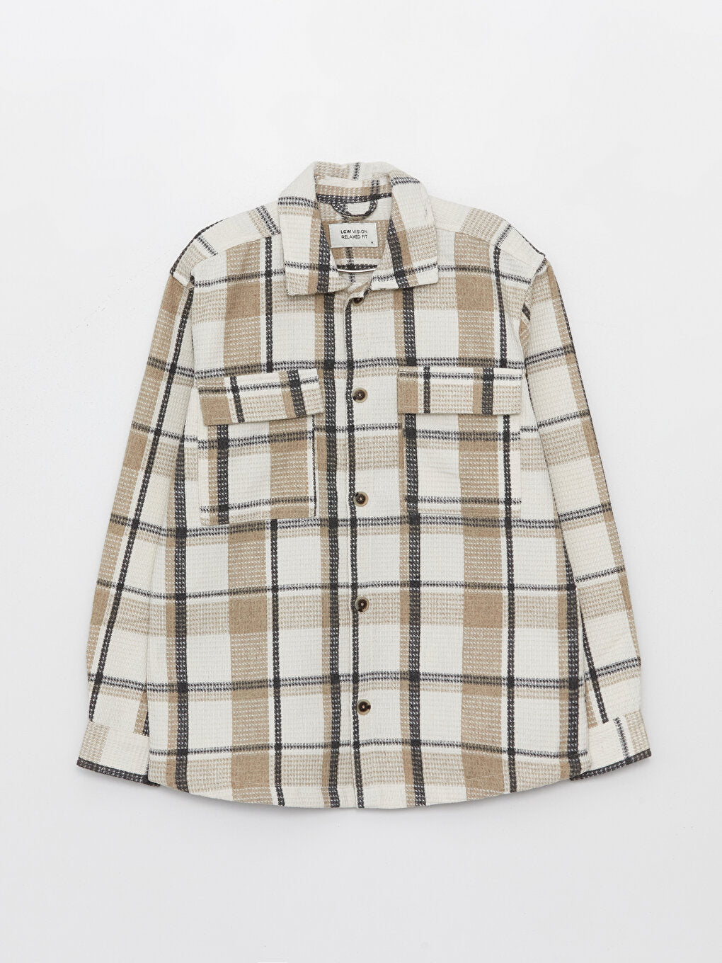 Regular Fit Long Sleeve Plaid Men's Lumberjack Shirt Jacket