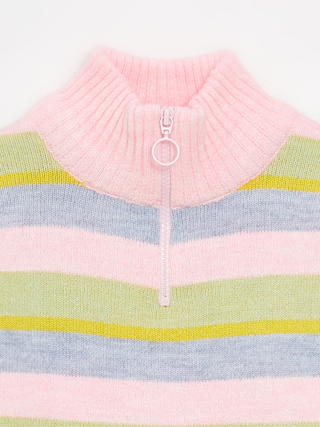 Turtleneck Color Blocked Girl's Knitwear Sweater