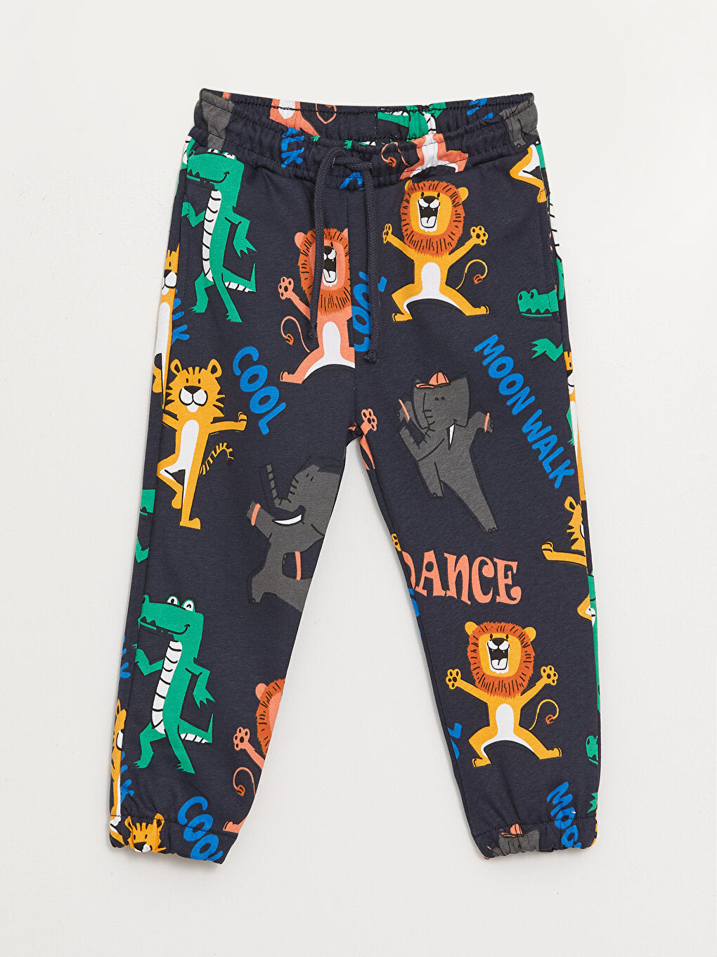 Printed Baby Boy Jogger Tracksuit Bottom with Elastic Waist