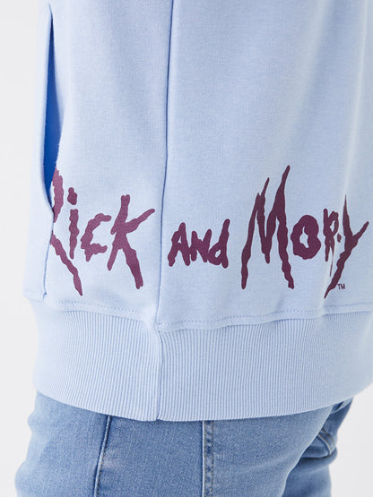 Long Sleeve Rick and Morty Printed Men's Hoodie