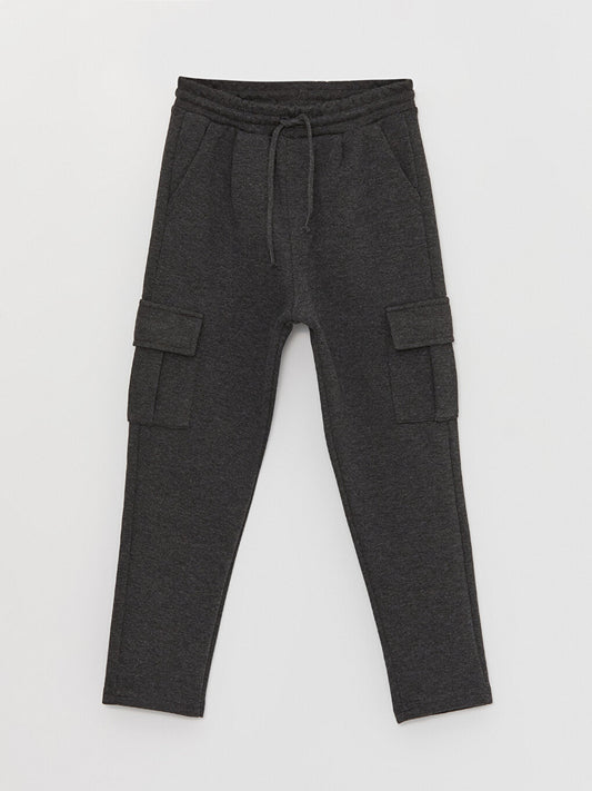 Boys' Cargo Sweatpants with Elastic Waist