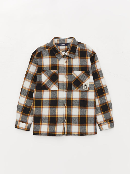 Comfortable Fit Plaid Boy's Shirt