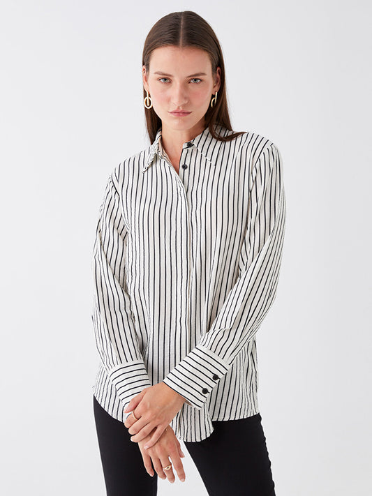 Striped Long Sleeve Women's Shirt