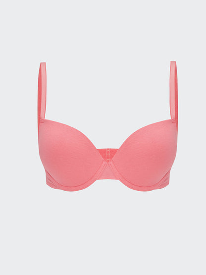 Underwire Padded Plain T-Shirt Bra