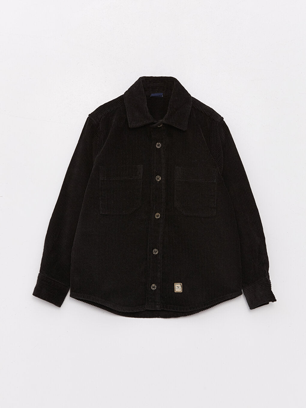 Basic Long Sleeve Velvet Boys Shirt