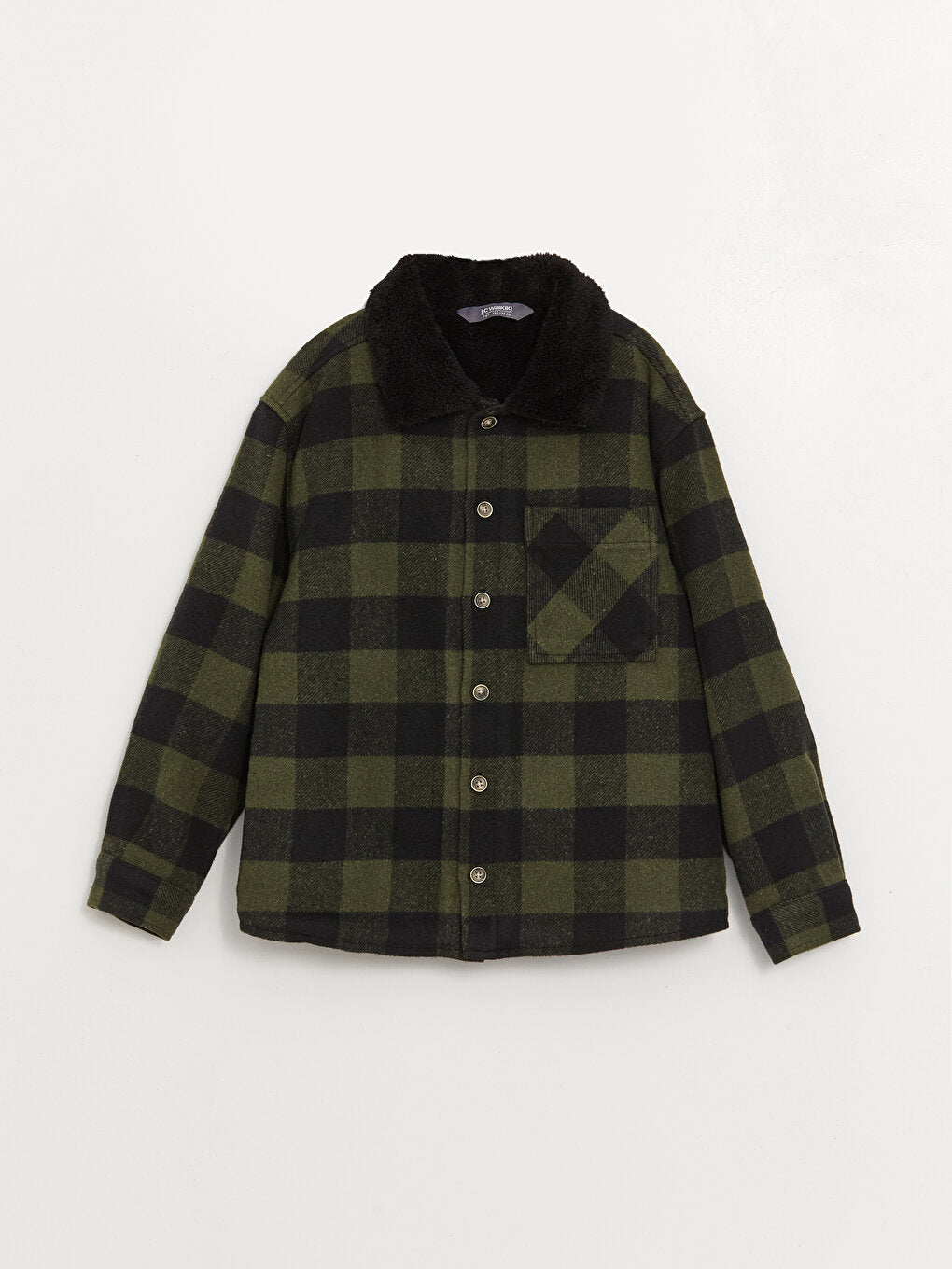 Comfortable Fit Plaid Boy's Shirt Jacket