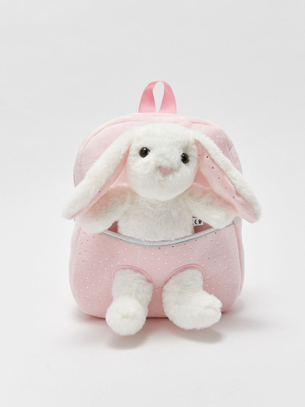 Girl's Backpack with Plush Rabbit Figure