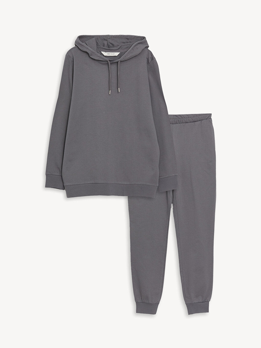 Hooded Plain Long Sleeve Women's Pajama Set